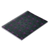 DAMASK SKULL TEAL PURPLE ノートブック (左側)