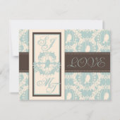 Damask Tweets Weding Invite Card 2 招待状 (正面)