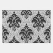 Damask Wrapping Paper Flat Sheet Set of 3 ラッピングペーパーシート (正面2)