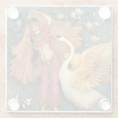 “Damayanti and the Swan” by Warwick Goble ガラスコースター (裏面)
