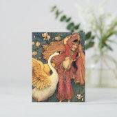 “Damayanti and the Swan” by Warwick Goble ポストカード (スタンド正面)