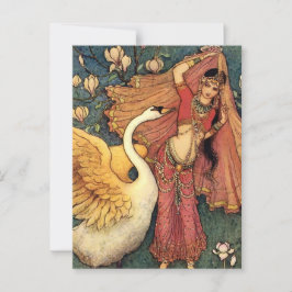“Damayanti and the Swan” by Warwick Goble ポストカード