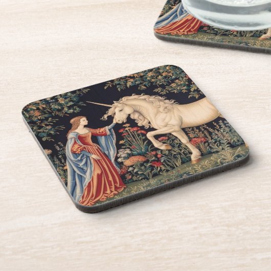 Dame à la Licorne dans un Jardin コースター (左側)