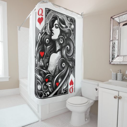 Dame de cœur à vous l'honneur  シャワーカーテン (インサイチュ)