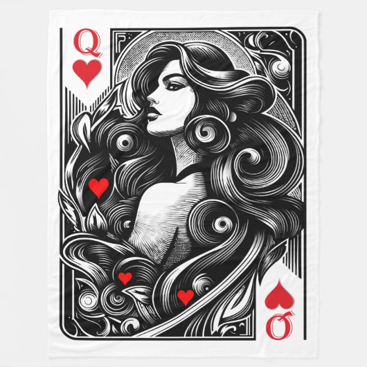 Dame de cœur à vous l'honneur フリースブランケット (正面)