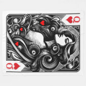 Dame de cœur à vous l'honneur フリースブランケット (正面(横))