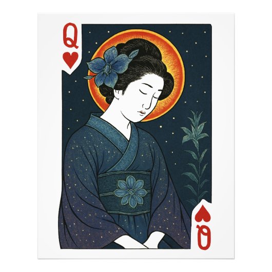 Dame der Herzen – Japan Geisha フォトプリント (正面)