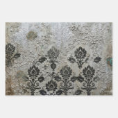 Dame en Noir Damask Decoupage ラッピングペーパーシート (正面2)