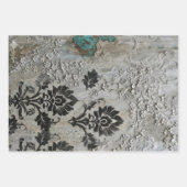 Dame en Noir Damask vertical ラッピングペーパーシート (正面3)