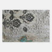 Dame en Noir Damask vertical ラッピングペーパーシート (正面2)