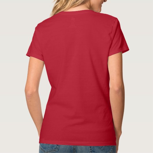 Damen Basic V-Ausschnitt T-Shirt – Yoga Doppeldesi Tシャツ (裏面)