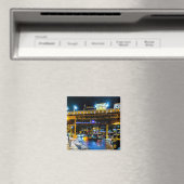 Damen CTA Station at Night マグネット (インサイチュ (食洗機))