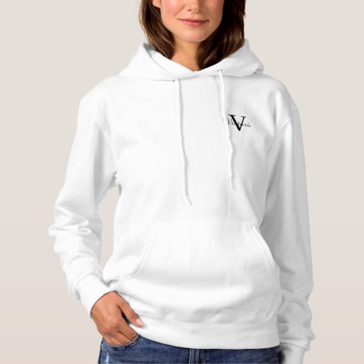 Damen Hoodie mit Personalisierbaren Buchstaben. パーカ (正面)