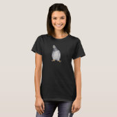 Damen-T-Shirt mit Cartoon-Stadttaube Tシャツ (正面フル)