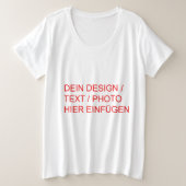 Damen T-Shirt Plus Size Basic personalisiert  プラスサイズTシャツ (デザイン正面)