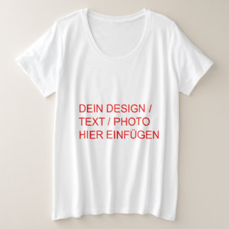 Damen T-Shirt Plus Size Basic personalisiert プラスサイズTシャツ