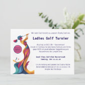 Damengolf, Silhouette, bunt, perfekter Schwung,  セーブザデート (スタンド正面)