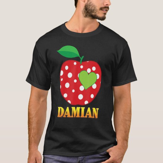 Damian Love School Back To School Boy Kid Student  Tシャツ (正面)