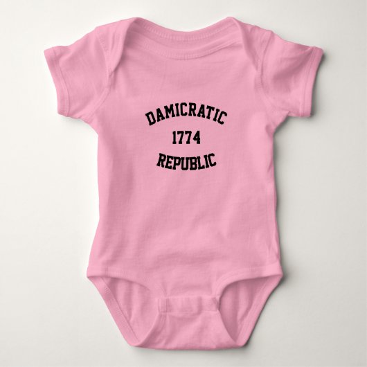 Damicratic baby tshirt ベビーボディスーツ (正面)