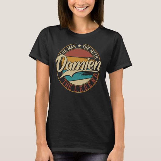 Damien The man the myth the legend Tシャツ (正面)