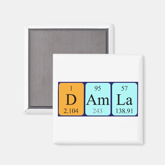 Damla periodic table name magnet マグネット (正面/裏面)