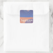Dammam Saudi Arabia旅行ポスター スクエアシール (バッグ)