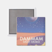 Dammam Saudi Arabia旅行ポスター マグネット (正面/裏面)