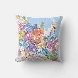 Dammam Saudi Arabia City Map クッション