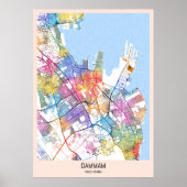 Dammam Saudi Arabia City Map ポスター (正面)