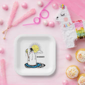 "DAMMIT"溶融雪だるま紙プレート おもしろい ペーパープレート (パーティー)