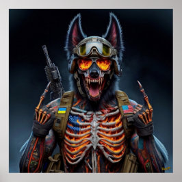 Damned Doggie #00001 of the NFT collection Art ポスター