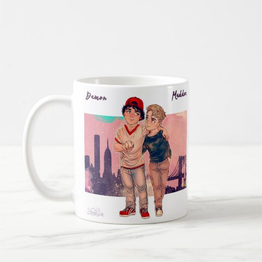 DamonおよびMaddoxのマグ コーヒーマグカップ (左)