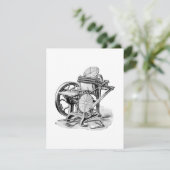 Damon & Peets凸版印刷機カード サンキューカード (スタンド正面)