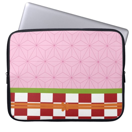 Damon Slayer KimetsuのYaiba Nezukoノートパソコンケース ラップトップスリーブ (正面)