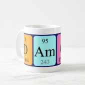 Damond周期テーブル名mug コーヒーマグカップ (正面左)