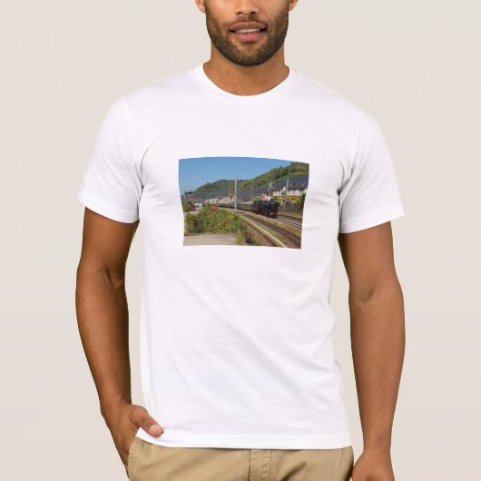 Dampflok mit Sonderzug in Lorch Tシャツ (正面)