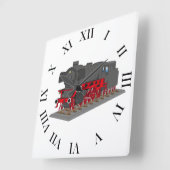 Dampflokomotive スクエア壁時計 (傾斜)