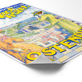 Dampfschiffahrt Zürichsee Vintage Poster 1900 ポスター (角)