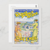 Dampfschiffahrt Zurichsee Vintage Poster 1900 ポストカード (正面/裏面)