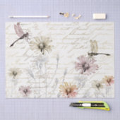 DamselflyダンサーフランスのスクリプトMeadow Decopage 薄葉紙 (クラフト)