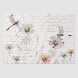 DamselflyダンサーフランスのスクリプトMeadow Decopage 薄葉紙