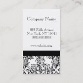 Damskの白黒エレガントな名刺 名刺 (裏面)