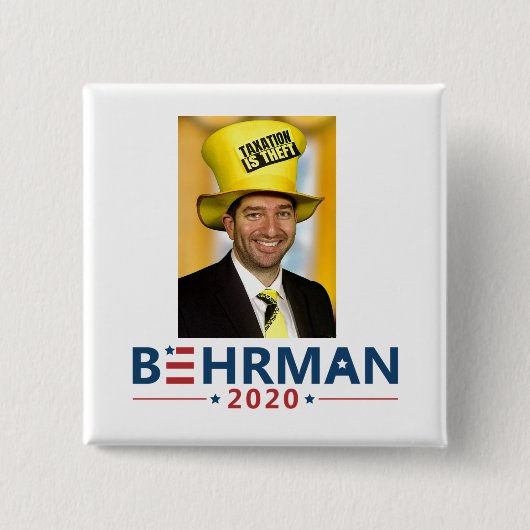 Dan Behrman社長2020年 缶バッジ (正面)