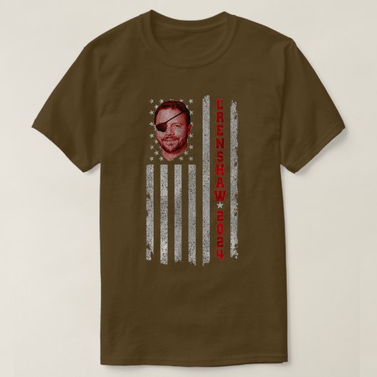 Dan Crenshaw 2024 Republican President USA Flag Am Tシャツ (デザイン正面)
