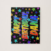 "DANA"名、おもしろい"ハッピーバースデー" ジグソーパズル (縦)