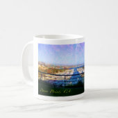 Dana Point、カリフォルニア(印象主義) コーヒーマグカップ (正面左)