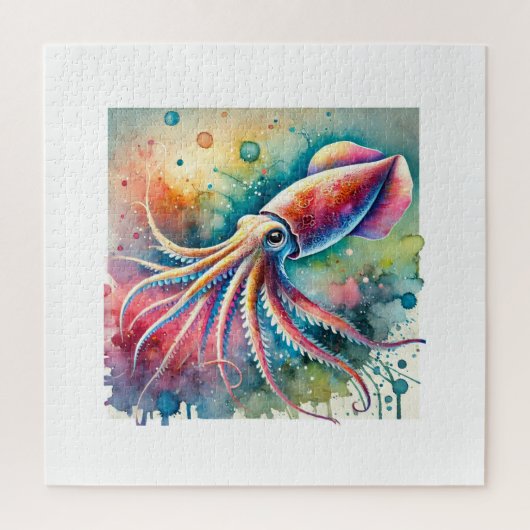 Dana Squid 080824AREF103 - Watercolor ジグソーパズル (縦)