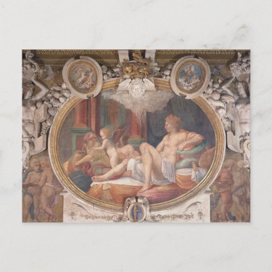 Danaeがシャワーを浴びる金ゴールド ポストカード (正面)