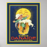 Danaide -ヴィンテージフランスのビールAd 16x20 ポスター<br><div class="desc">Danaideカラフルビール広告ポスター</div>