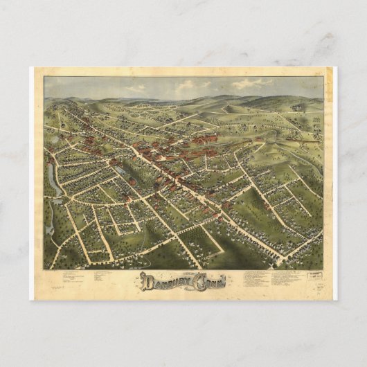 Danbury Connecticut 1875年 ポストカード (正面)